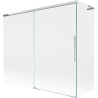 Mexen Rox L vannitoa dušisein 2-osaline lükanduks 180 + 80 x 150 cm, läbipaistev, kroom - 8C9L-180-080-01-00