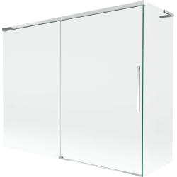 Mexen Rox L vannitoa dušisein kahe 2-liuguvana uksega 190 + 80 x 150 cm, läbipaistev, kroom - 8C9L-190-080-01-00