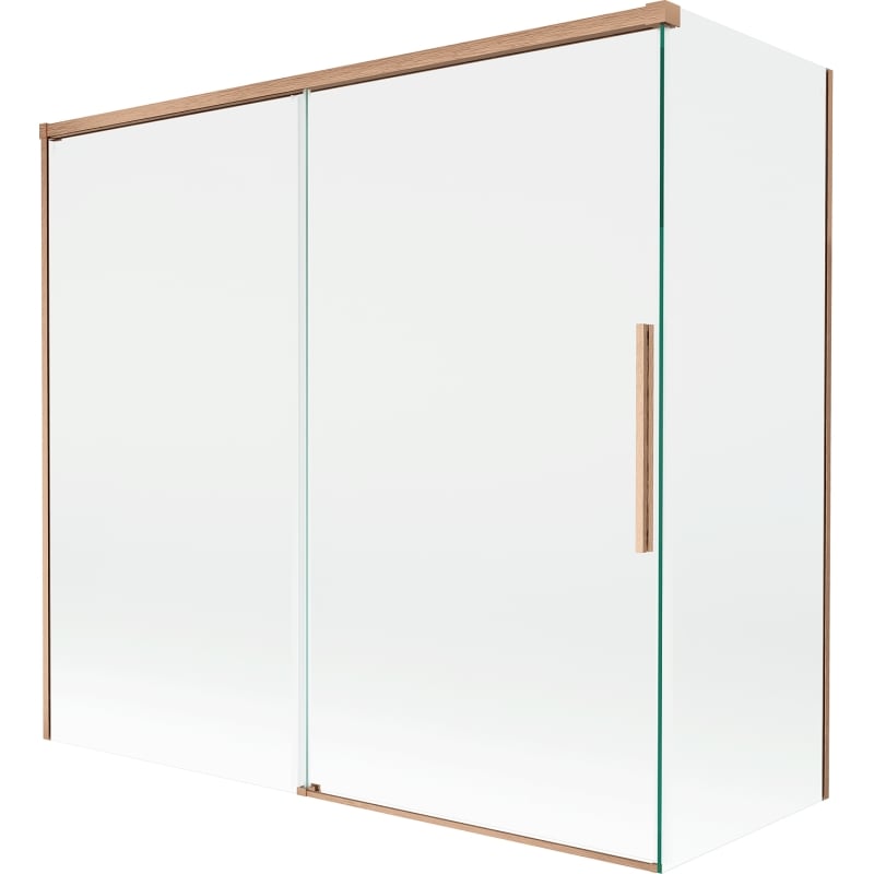 Mexen Rox klizni paravan od 2 krila, klizni 170 + 70 x 150 cm, proziran, brušena bakar - 8C9-170-070-65-00