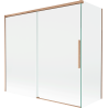 Mexen Rox Duschtrennwand, 2-flügelig verschiebbar 170 + 70 x 150 cm, transparent, gebürstetes Kupfer - 8C9-170-070-65-00