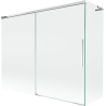 Mexen Rox L vanniekraan, 2-tiivaline lükanduks 190 + 90 x 150 cm, läbipaistev, kroom - 8C9L-190-090-01-00
