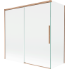 Mexen Rox paroi de douche à 2 vantaux coulissants 160 + 75 x 150 cm, transparent, cuivre brossé - 8C9-160-075-65-00