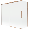 Mexen Rox 2-panel sliding bath screen 170 + 75 x 150 cm, transparent, brushed copper - 8C9-170-075-65-00