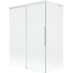 Mexen Rox L 2-krilni paravan za kadu klizni 120 + 70 x 150 cm, proziran, bijeli - 8C9L-120-070-20-00