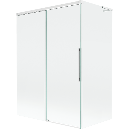 Mexen Rox L Wannenschutz 2-flügelig verschiebbar 120 + 70 x 150 cm, transparent, weiß - 8C9L-120-070-20-00
