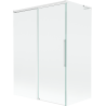 Mexen Rox L vannivalvur, 2-osaline, lükand, 120 + 70 x 150 cm, läbipaistev, valge - 8C9L-120-070-20-00