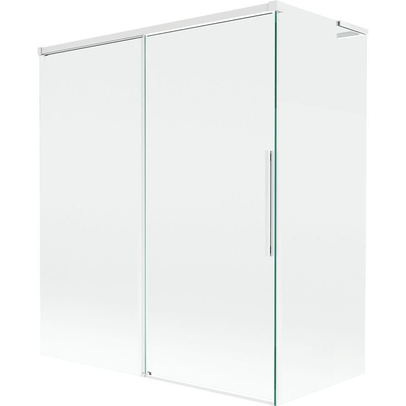 Mexen Rox L klizna za kadu 2-krilna klizna 140 + 70 x 150 cm, prozirna, bijela - 8C9L-140-070-20-00