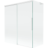 Mexen Rox L parawan nawannowy 2-skrzydłowy rozsuwany 140 + 70 x 150 cm, transparent, biały - 8C9L-140-070-20-00