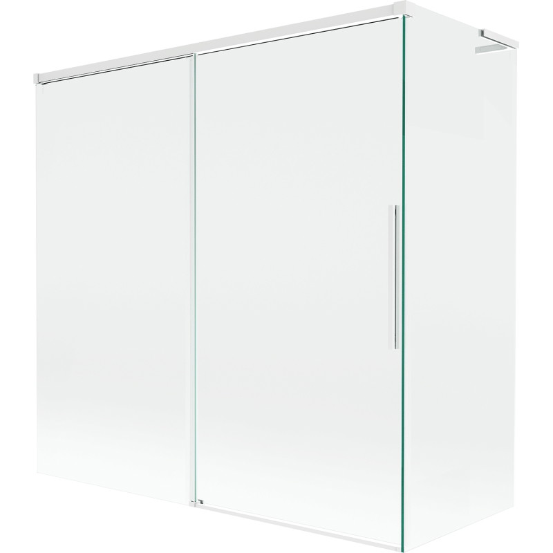 Mexen Rox L vannivalu paravana 2-ukseline liuguv 160 + 70 x 150 cm, läbipaistev, valge - 8C9L-160-070-20-00