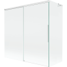 Mexen Rox L vannivalu paravana 2-ukseline liuguv 160 + 70 x 150 cm, läbipaistev, valge - 8C9L-160-070-20-00