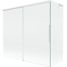 Mexen Rox L Badewannenfaltwand 2-teilig verschiebbar 170 + 70 x 150 cm, transparent, weiß - 8C9L-170-070-20-00