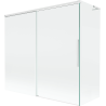 Mexen Rox L sliding 2-wing bath screen 170 + 70 x 150 cm, transparent, white - 8C9L-170-070-20-00