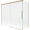 Mexen Rox 2-panel sliding shower screen 170 + 80 x 150 cm, transparent, brushed copper - 8C9-170-080-65-00