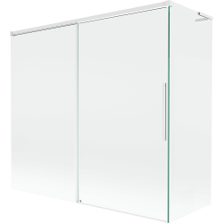 Mexen Rox L klizni krovni paravan 2-krilni klizni 170 + 75 x 150 cm, proziran, bijeli - 8C9L-170-075-20-00