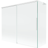 Mexen Rox L parawan nawannowy 2-skrzydłowy rozsuwany 180 + 80 x 150 cm, transparent, biały - 8C9L-180-080-20-00