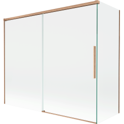 Mexen Rox klizna za kadu 2-krilna klizna 180 + 80 x 150 cm, prozirna, brušena bakar - 8C9-180-080-65-00