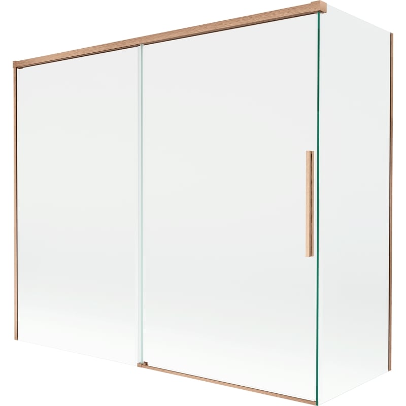 Mexen Rox klizna za kadu 2-krilna klizna 180 + 80 x 150 cm, prozirna, brušena bakar - 8C9-180-080-65-00