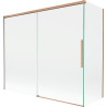 Mexen Rox klizna za kadu 2-krilna klizna 180 + 80 x 150 cm, prozirna, brušena bakar - 8C9-180-080-65-00