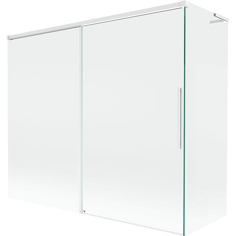 Mexen Rox L klizna za kadu 2-krilna klizna 180 + 90 x 150 cm, prozirna, bijela - 8C9L-180-090-20-00