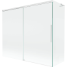 Mexen Rox L Badewannenabtrennung 2-flügelig schiebbar 180 + 90 x 150 cm, transparent, weiß - 8C9L-180-090-20-00