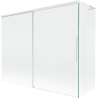 Mexen Rox L badwand 2-delig schuifbaar 190 + 90 x 150 cm, transparant, wit - 8C9L-190-090-20-00