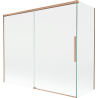 Mexen Rox Duschabtrennung, 2-flügelig verschiebbar 180 + 90 x 150 cm, transparent, gebürstetes Kupfer - 8C9-180-090-65-00