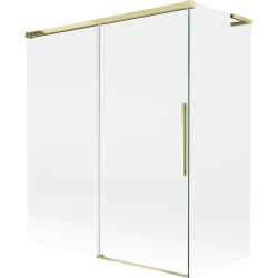Mexen Rox L vanni paravann, 2-osaline lükanduks 140 + 70 x 150 cm, läbipaistev, kuldne - 8C9L-140-070-50-00