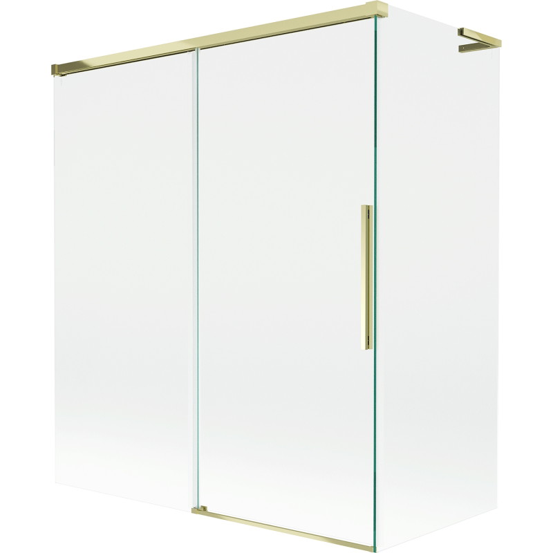 Mexen Rox L klizni paravan za kadu s 2 krila, 140 + 70 x 150 cm, proziran, zlatni - 8C9L-140-070-50-00
