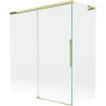 Mexen Rox L parawan nawannowy 2-skrzydłowy rozsuwany 140 + 70 x 150 cm, transparent, złoty - 8C9L-140-070-50-00