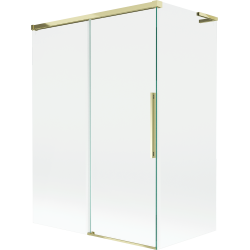 Mexen Rox L dvodijelna klizna kada 120 + 70 x 150 cm, prozirna, zlatna - 8C9L-120-070-50-00