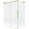 Mexen Rox L parawan nawannowy 2-skrzydłowy rozsuwany 120 + 70 x 150 cm, transparent, złoty - 8C9L-120-070-50-00