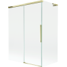 Mexen Rox L vannitoa ekraan, 2-osaline liuguks 120 + 70 x 150 cm, läbipaistev, kuldne - 8C9L-120-070-50-00