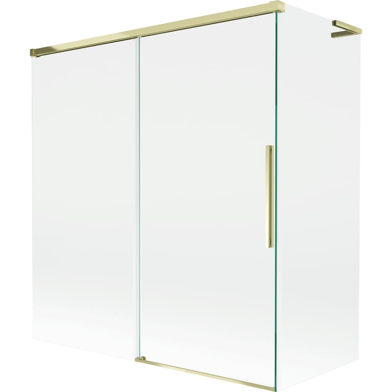 Mexen Rox L vannisein 2-ukseline lükanduks 150 + 70 x 150 cm, läbipaistev, kuldne - 8C9L-150-070-50-00