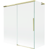 Mexen Rox L prozor za kadu 2-krilni klizni 150 + 70 x 150 cm, prozirni, zlatni - 8C9L-150-070-50-00