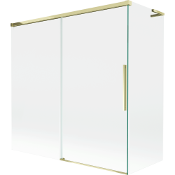 Mexen Rox L Badewannenabtrennung 2-flügelig verschiebbar 170 + 70 x 150 cm, transparent, gold - 8C9L-170-070-50-00