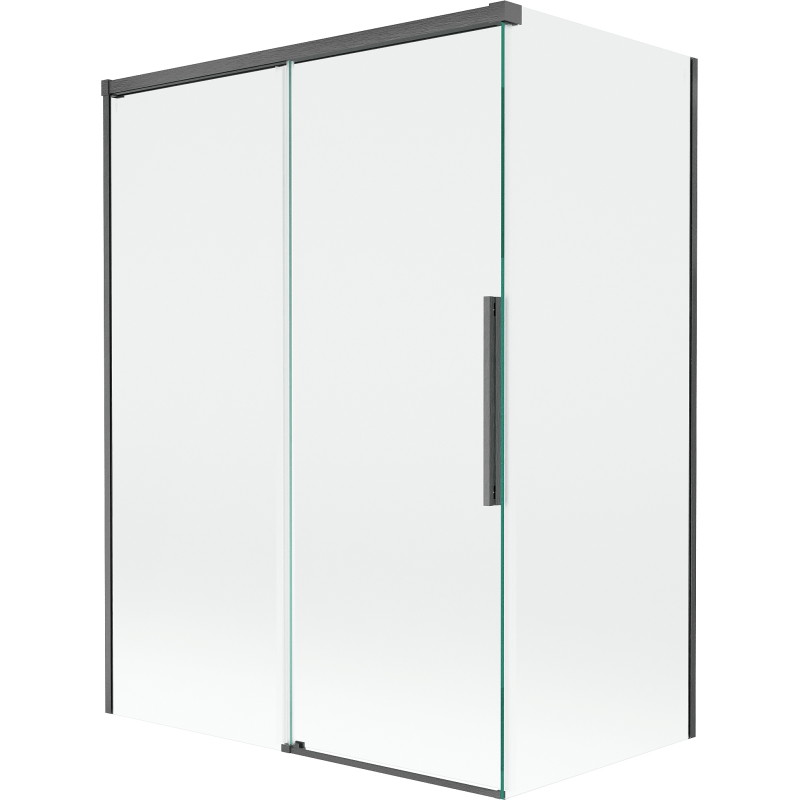 Mexen Rox klizna za kadu s 2 krila, klizna 120 + 70 x 150 cm, prozirna, brušena tamno siva - 8C9-120-070-66-00