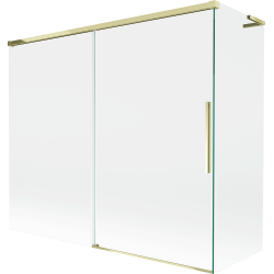 Mexen Rox L 2-osaline vannitoaiakomplekt, 180 + 80 x 150 cm, läbipaistev, kuldne - 8C9L-180-080-50-00