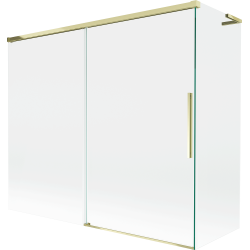 Mexen Rox L tuš paravan s 2 krila, klizni 180 + 80 x 150 cm, proziran, zlatni - 8C9L-180-080-50-00