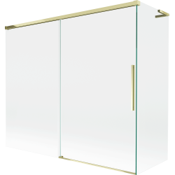 Mexen Rox L Badewannenabtrennung 2-flügelig, verschiebbar 180 + 90 x 150 cm, transparent, gold - 8C9L-180-090-50-00