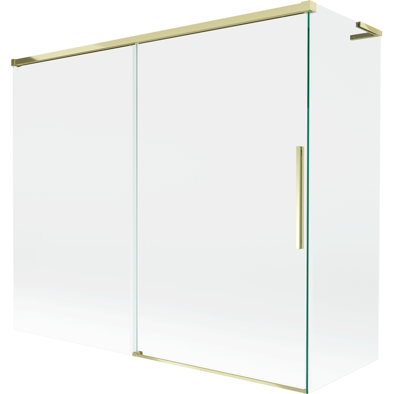 Mexen Rox L Badewannenabtrennung 2-flügelige Schiebetür 180 + 90 x 150 cm, transparent, gold - 8C9L-180-090-50-00