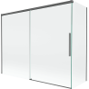Mexen Rox resguardo de banheira de 2 painéis deslizantes 190 + 80 x 150 cm, transparente, cinza escovado - 8C9-190-080-66-00