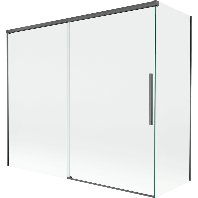 Mexen Rox parete della doccia a 2 ante scorrevoli 180 + 90 x 150 cm, trasparente, grigio canna di fucile spazzolato