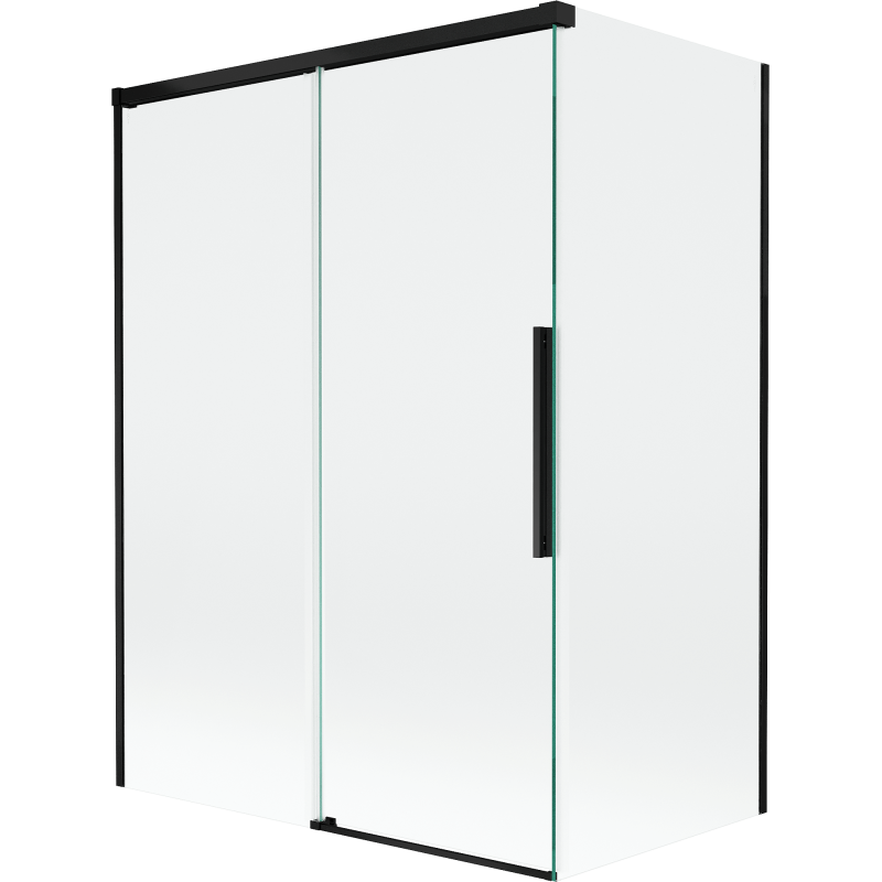 Mexen Rox mampara de baño de 2 alas corredera 120 + 70 x 150 cm, transparente, negro - 8C9-120-070-70-00