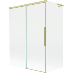 Mexen Rox L klizne pregrade za tuš 2-krilna proširiva 120 + 70 x 150 cm, prozirna, zlatna brušena - 8C9L-120-070-55-00
