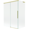 Mexen Rox L panel de ducha deslizante de 2 hojas 120 + 70 x 150 cm, transparente, dorado cepillado - 8C9L-120-070-55-00