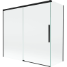 Mexen Rox Badewannenabtrennung 2-flügelig zum Schieben 170 + 70 x 150 cm, transparent, schwarz - 8C9-170-070-70-00