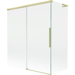 Mexen Rox L klizni tuš paravan s dva krila 140 + 70 x 150 cm, proziran, zlatno brušen - 8C9L-140-070-55-00