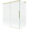 Mexen Rox L Duschwand 2-flügelig verschiebbar 140 + 70 x 150 cm, transparent, gebürstet gold - 8C9L-140-070-55-00