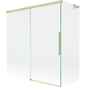 Mexen Rox L Badewannenfaltwand 2-flügelig verschiebbar 150 + 70 x 150 cm, transparent, gold gebürstet - 8C9L-150-070-55-00