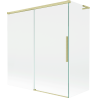 Mexen Rox L mampara de baño de 2 hojas deslizantes 150 + 70 x 150 cm, transparente, dorado cepillado - 8C9L-150-070-55-00